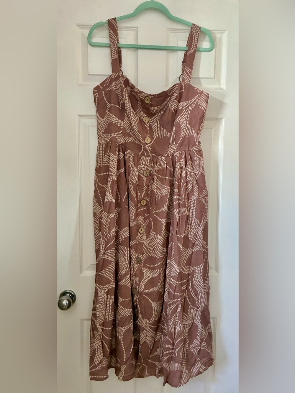 Anthropology Hutch Peterson Midi Dress Womens XL Linen Blend NWT - Picture 3 of 5
